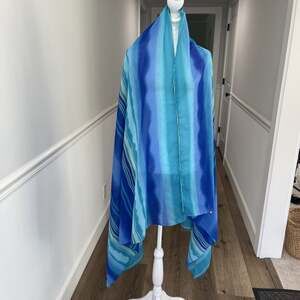 Peppermint Bay Sarong Blue Turquoise Tropical Island 41” X 71” Resort Luxury